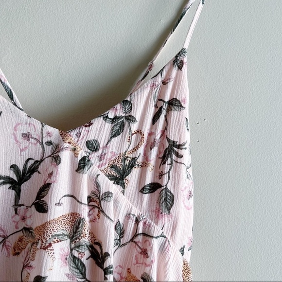 NWT Minkpink • Wild Leopard‎ Ruffle Midi Dress in Pink, Size Small - Picture 7 of 16